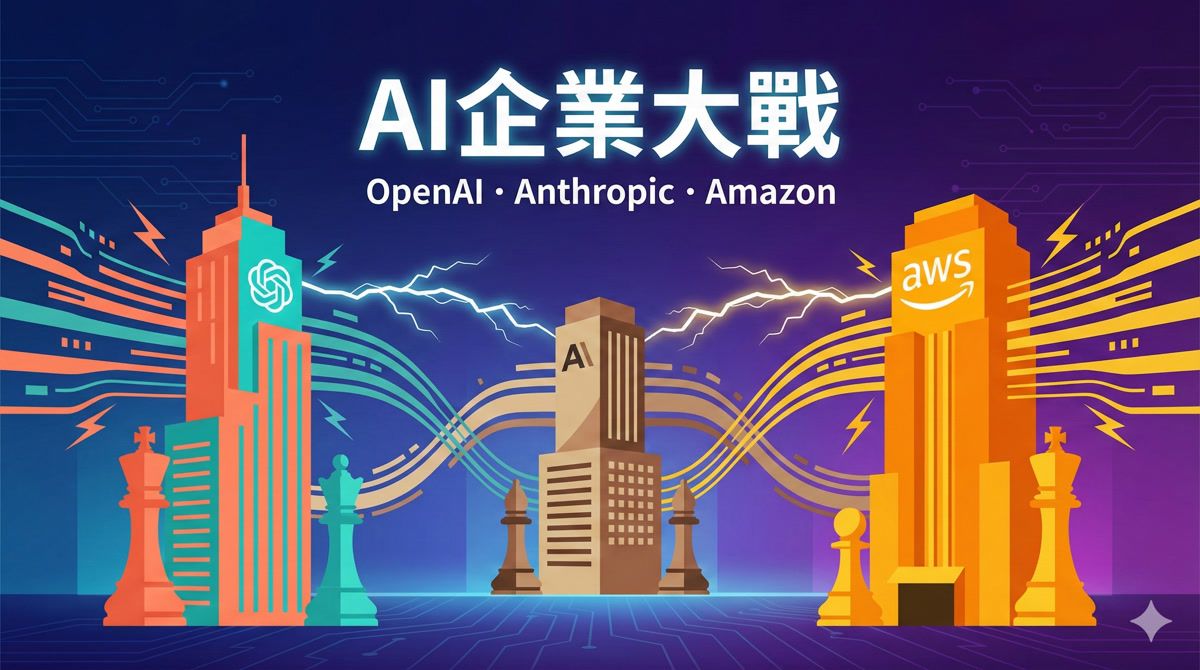 AI 企業大戰：OpenAI 急起直追、Anthropic 佔據先機、Amazon 虎視眈眈