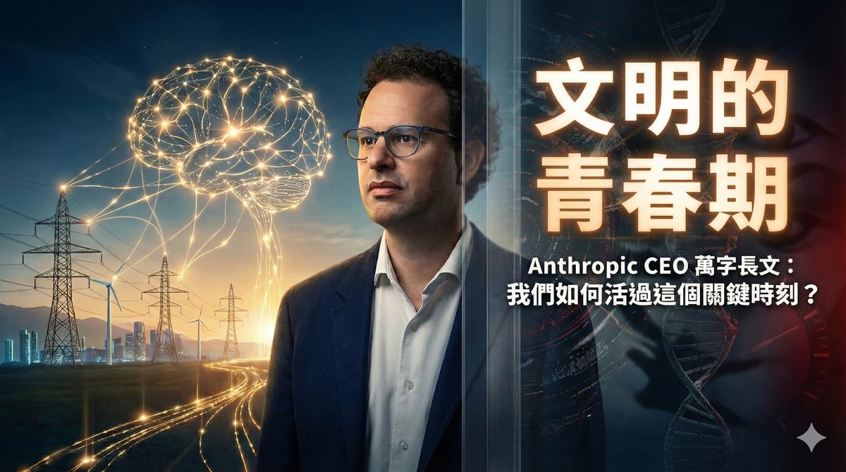 Anthropic 執行長萬字長文：人類正在經歷「文明的青春期」