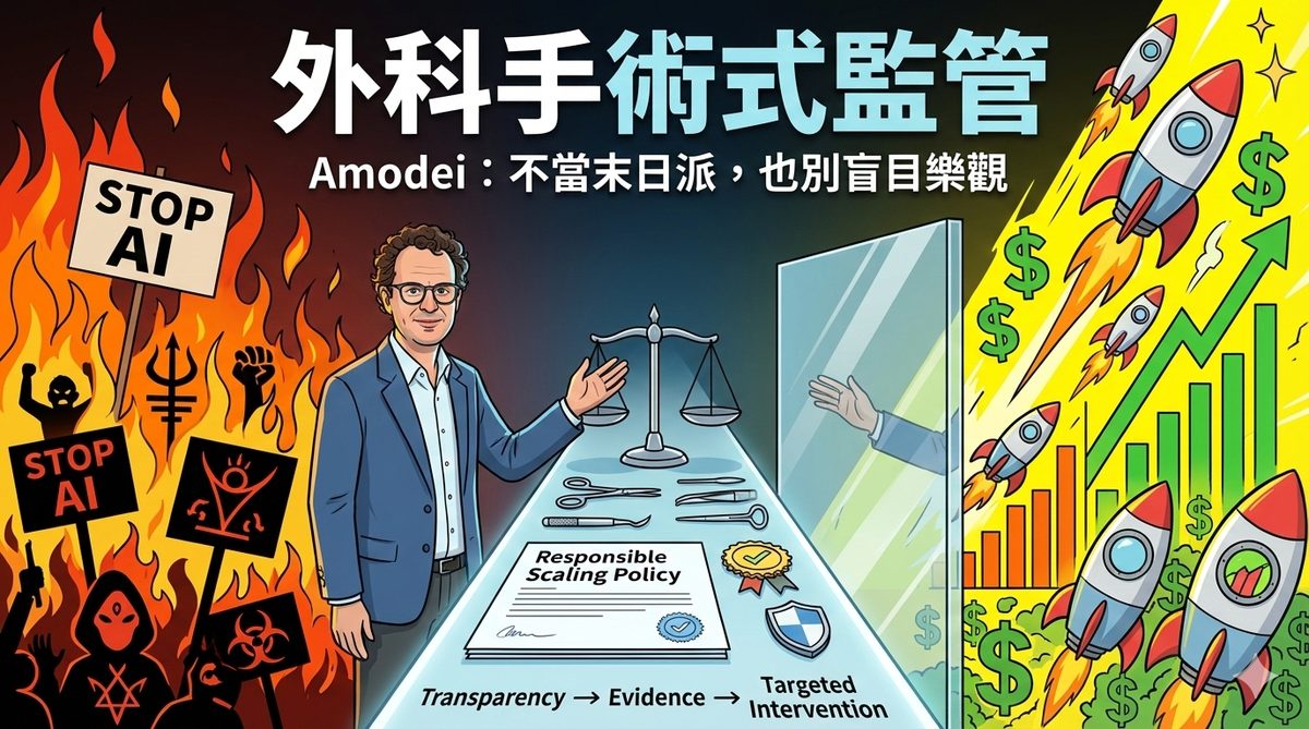 不要當末日派，也別盲目樂觀：Amodei 的「外科手術式監管」主張