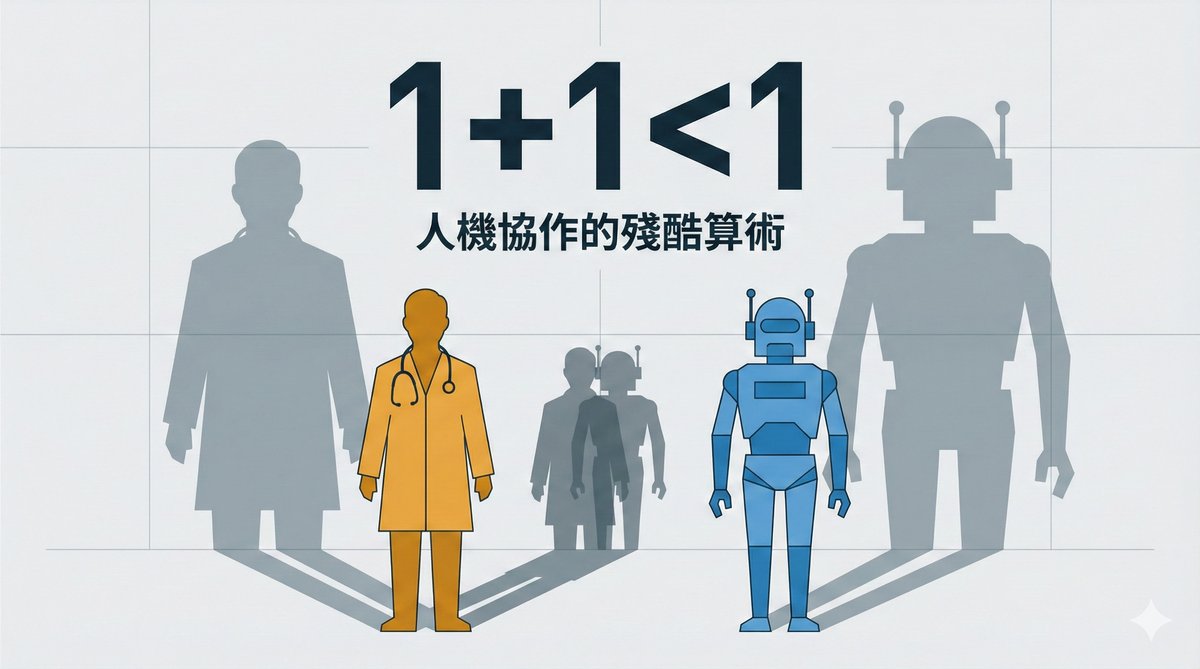 醫生加 AI 不一定比 AI 單獨強:臨床人機協作的殘酷真相